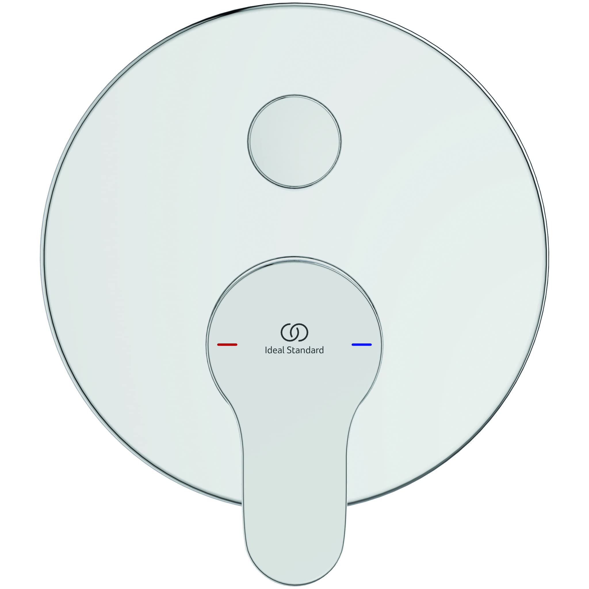 Ideal Standard - Cerabase, Mezclador monomando para bañera o ducha empotrado, Dos vías, Piezas exteriores, cromado
