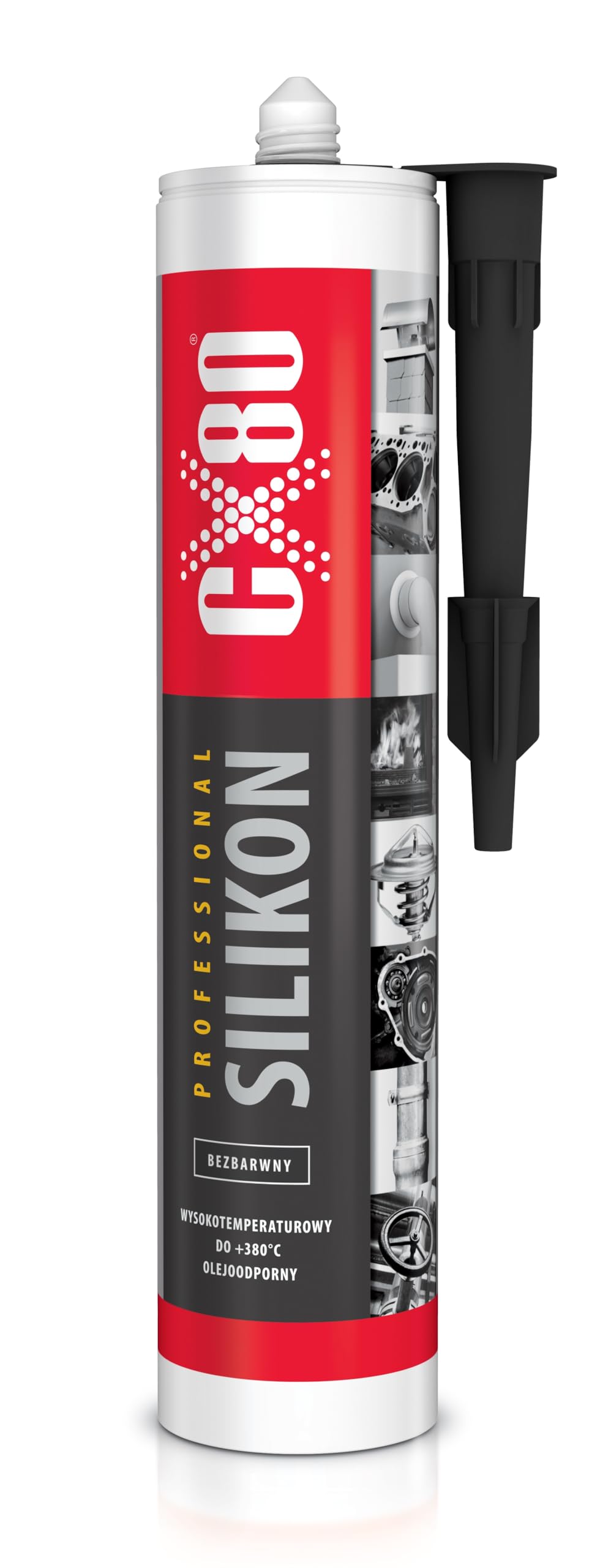 CX80 Silicone ad alta temperatura (trasparente, 310 ml)