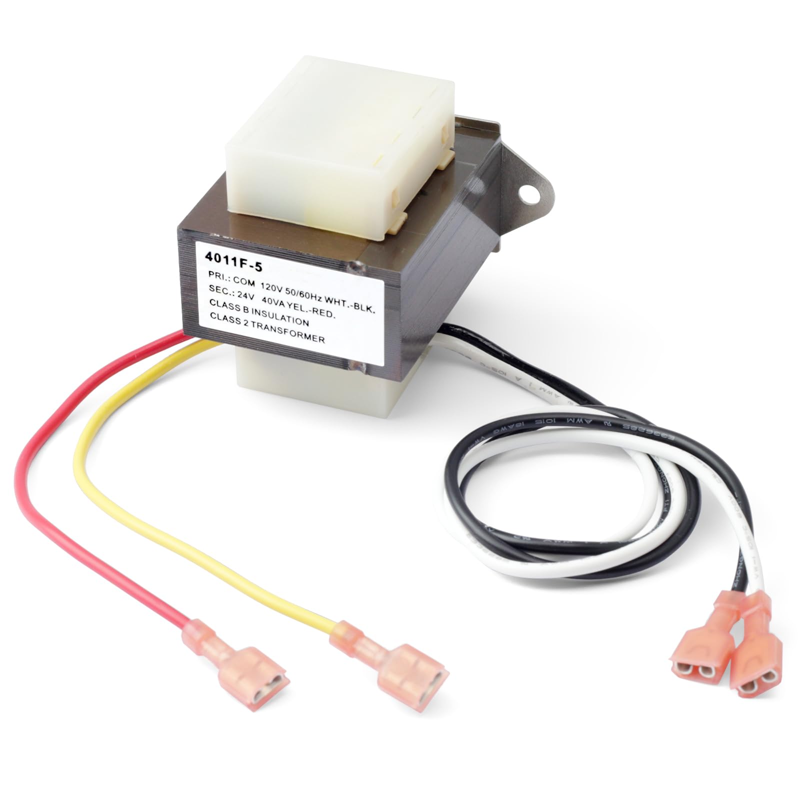 46-24124-06 4011F-5 HVAC Transformer Replacement for Rheem Furnace Part, 40 VA Furnace Control Transformer 120/24V Channel 2 Hole Mount HVAC Furnace Transformer for Basler Electric BE161640GDD 29M7101