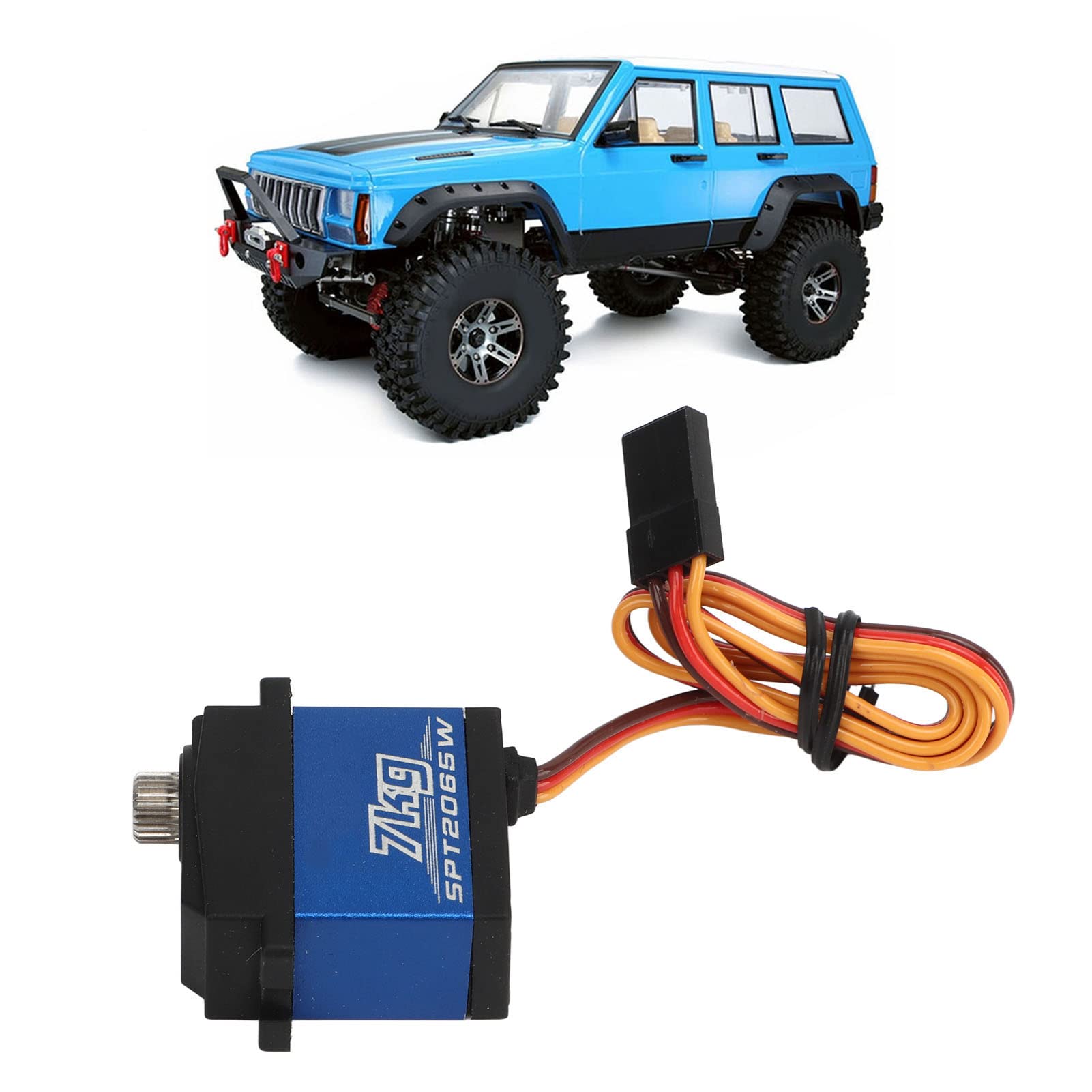 HERCHR Servo De Dirección, Servo Digital 7 Kg Cambio De Marchas Servo Impermeable De Bajo Ruido para Traxxas 1/18 TRX4M RC Control Remoto Coche Avión