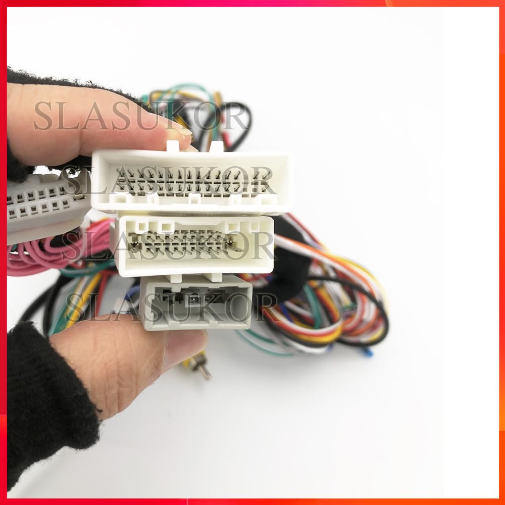 Close-up of wiring harness connectors