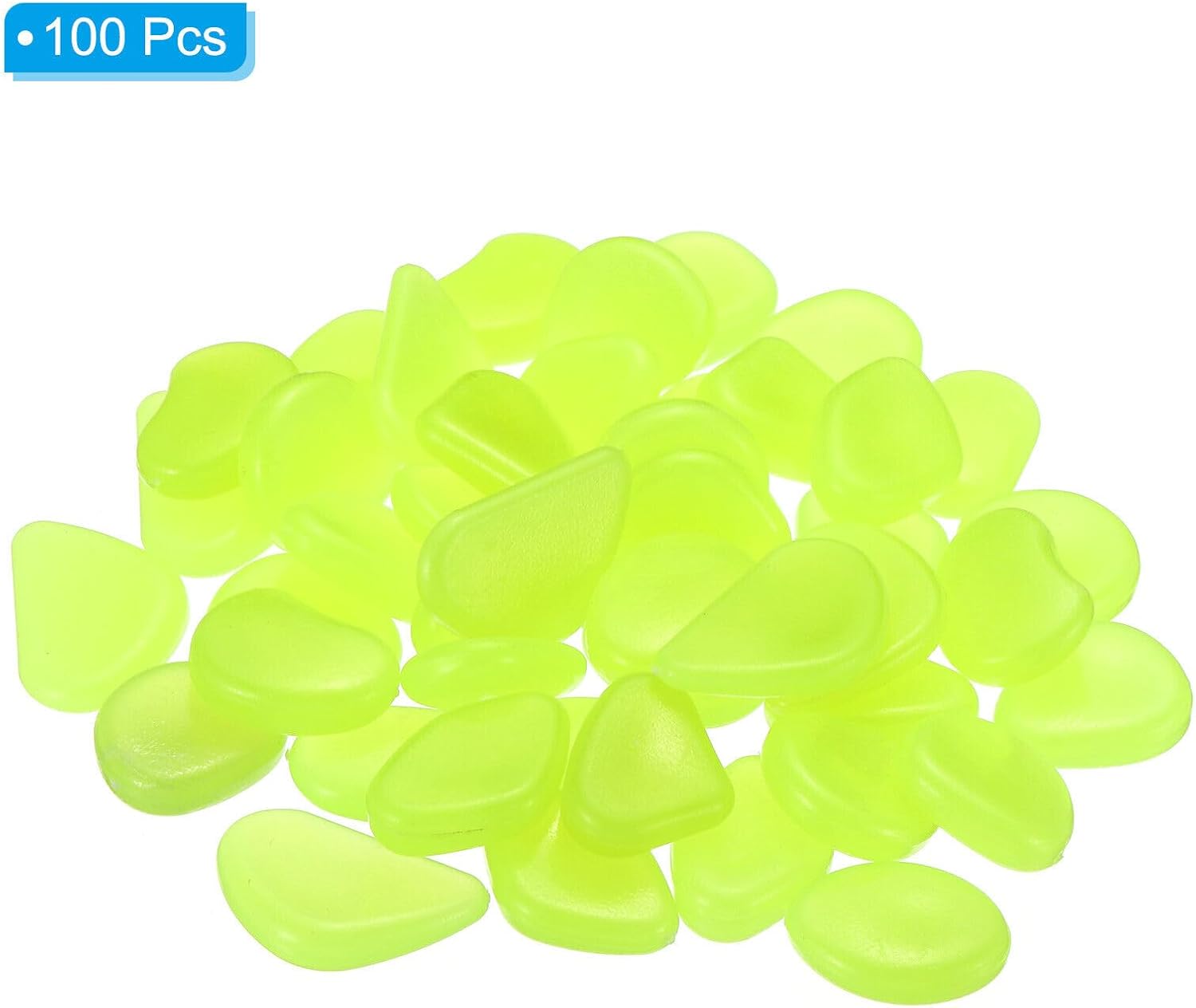 Home and Garden Parts 100pcs Glow Rocks 20-30mm Decoration Pebbles Luminous Stones Decor Yellow #CN/251024/00923