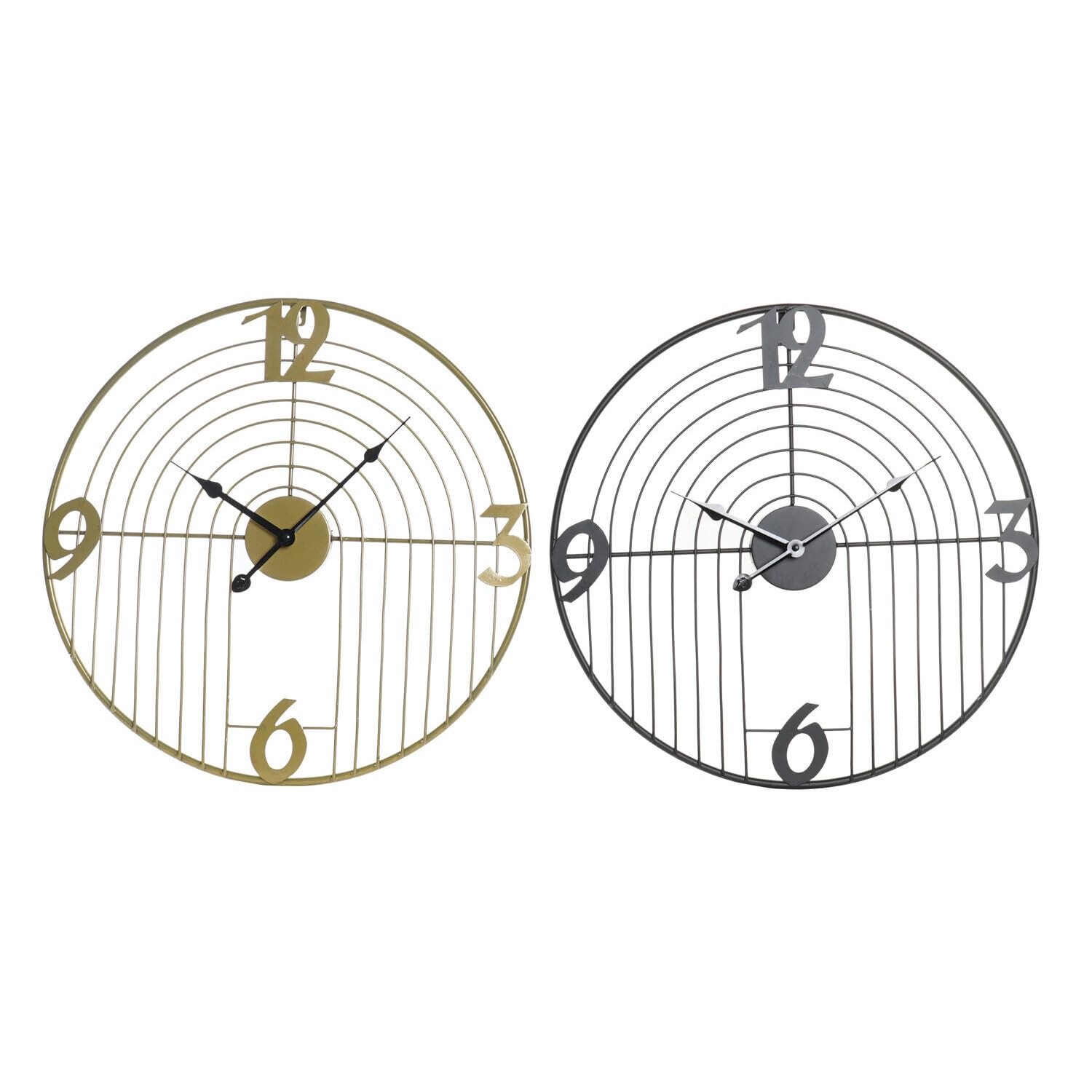 Horloge murale métal 45 cm grande pendule suspendue décoration salon et cuisine