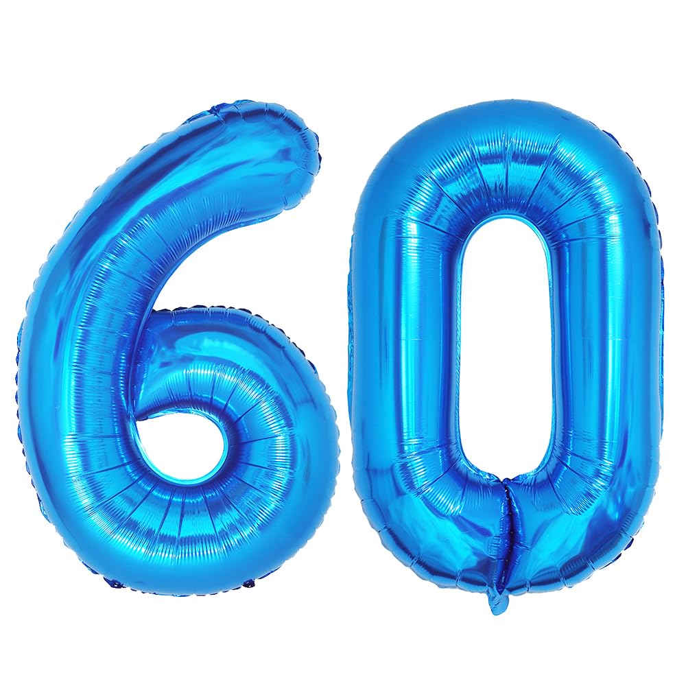 Foil Globo Número 5 Azul 40" (101cm), Inflable Helio o aire, Gigante Numeros 0-9, 10-19, 20-29, 30-100, Grande Globos Decoración para La Boda Aniversario y Cumpleaños Fiestas — view 496