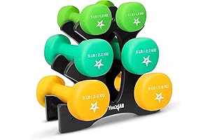 Yes4All Juego de Mancuernas Recubiertas de Neopreno para Ejercicios en Casa