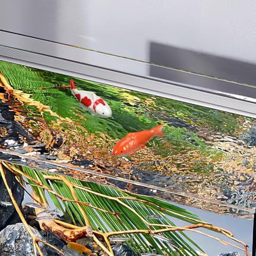 Image of 2 Pcs Ceramic Floating Fish, 3.9 Inch Orange Fake Goldfish Decor, Aquarium Tank Koi Accessories Outdoor Pond Glass Bowl Water Garden