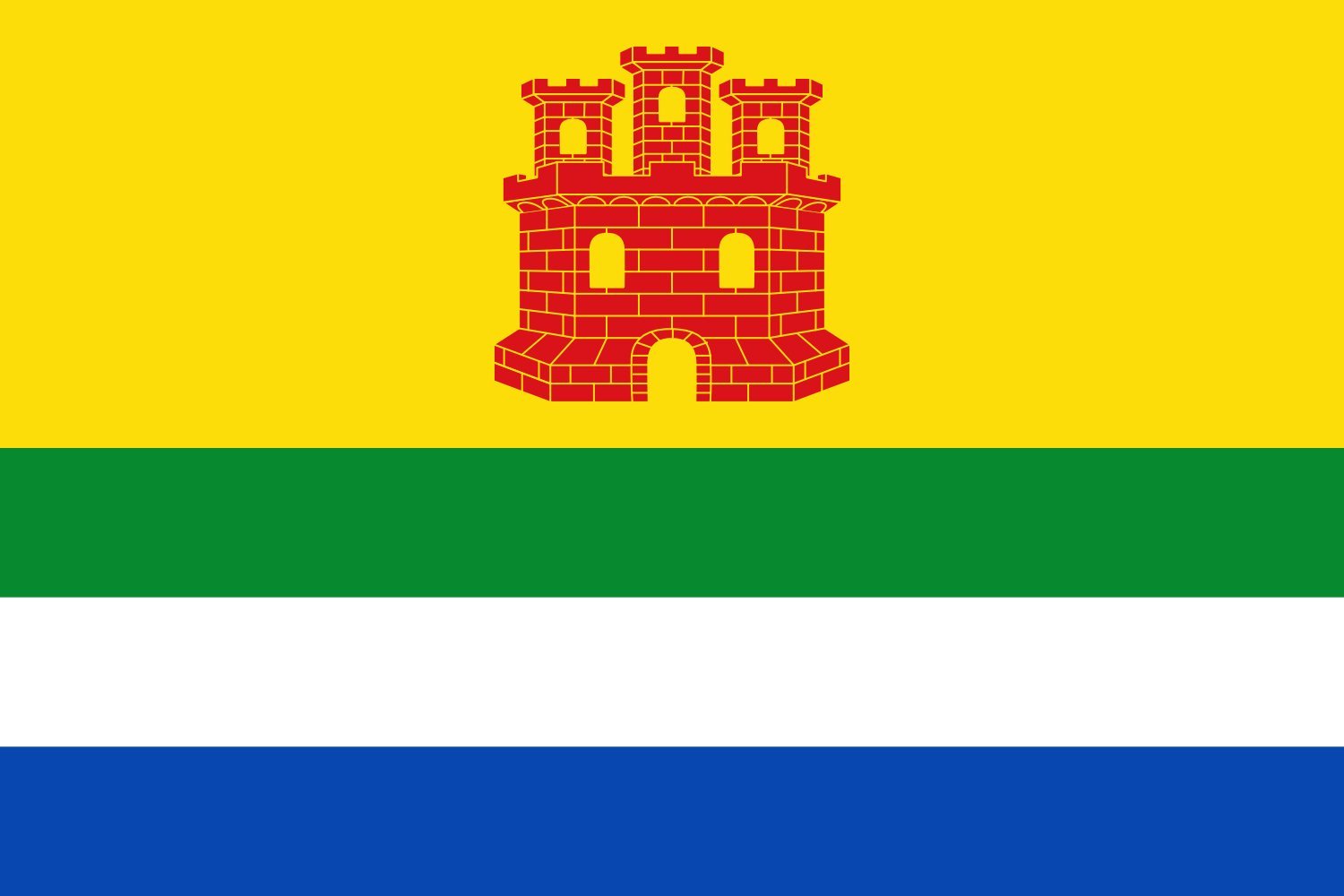 Drapeau Large Castejón Cuenca anti-UV pour remplacer un pavillon usé
