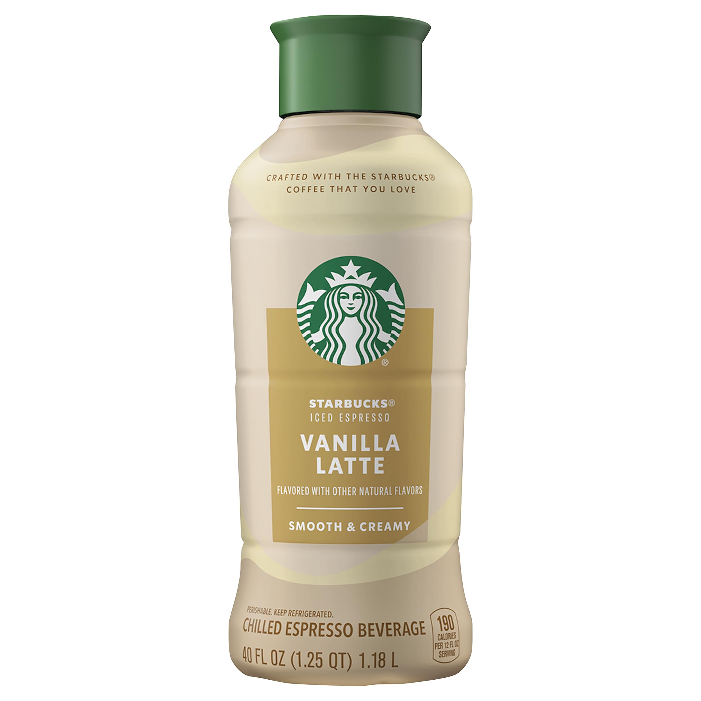 Iced Espresso Vanilla Latte Coffee, 40 Fl Oz Bottle, Naturally Flavored Chilled Espresso…