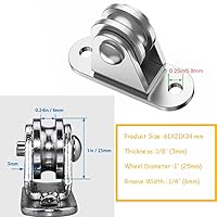 Vista 3 de Polea silenciosa de bloque de polea pequeña, bloque de polea individual, bloque de polea de acero inoxidable 304, rodamiento dúplex desmontable