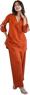 Suppar Sleave Women Solid Rayon Co-Ord Set | Kurti Style Top with Pant | Casual & Office Wear Two Piece Outfit Price In India