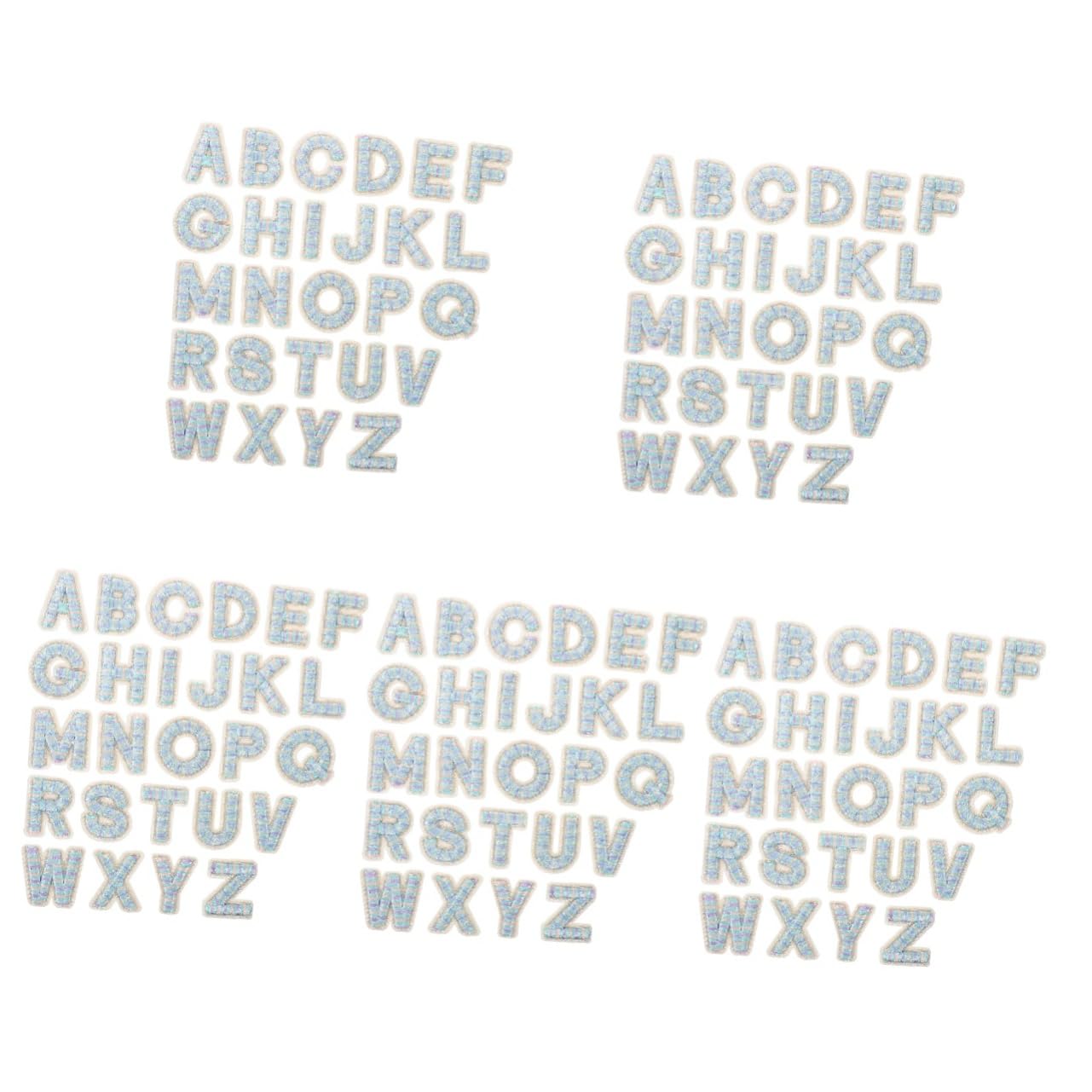 Operitacx 130 Piezas etiqueta de tela con letras chaqueta ropa personalizada bordados pequeñas letras de hierro carta hierro pequeño bordado pegatinas Accesorios
