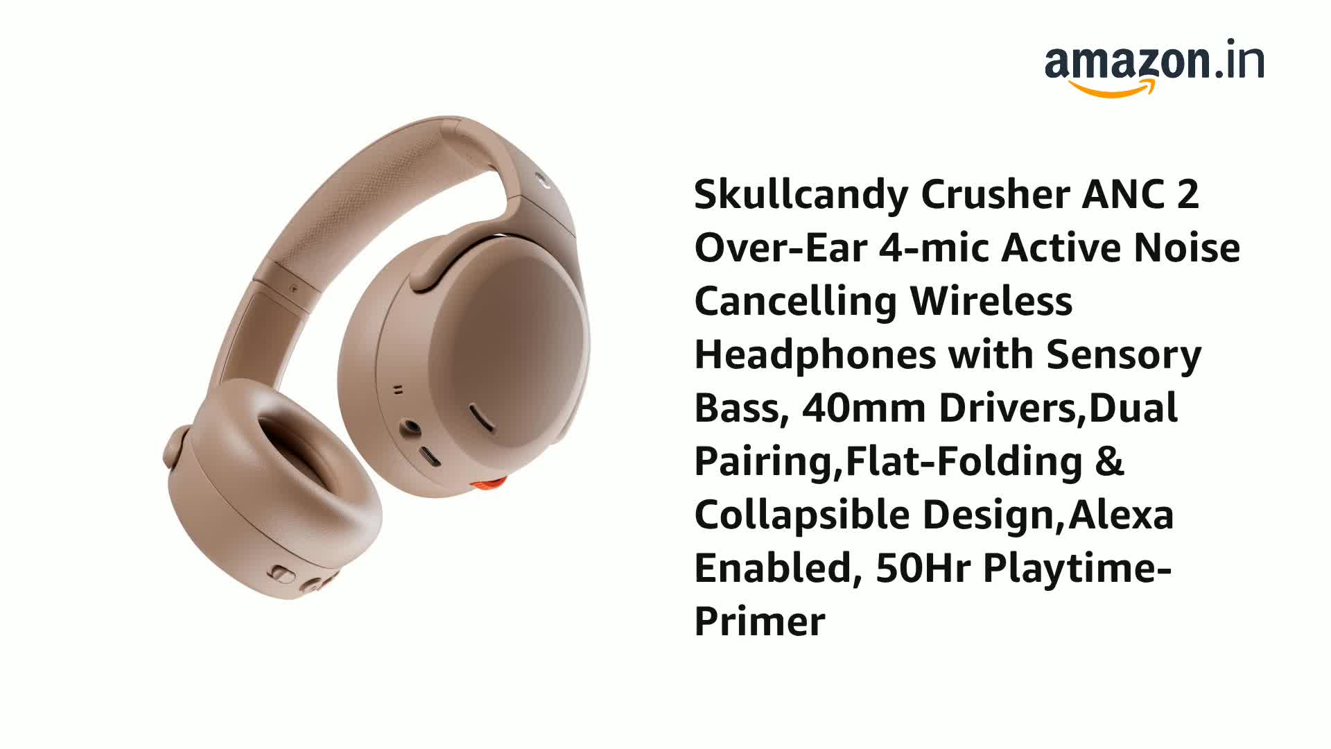Skullcandy Crusher ANC 2 Over-Ear Wireless Headphones 100 dB