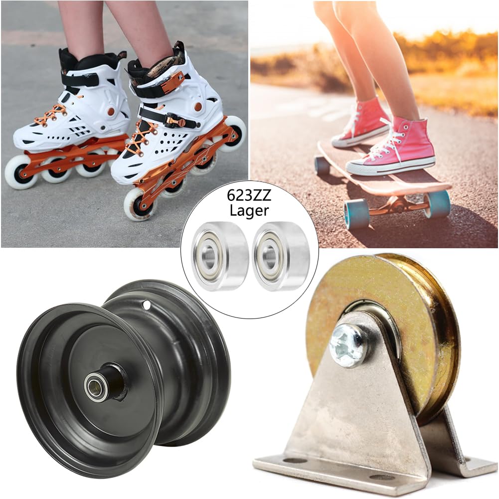 30 cuscinetti a sfera 623ZZ, piccoli cuscinetti a sfera per skateboard, 608 ZZ Double Shielded in miniatura, cuscinetti a sfera in acciaio al carbonio per skateboard, scooter, pattini in linea