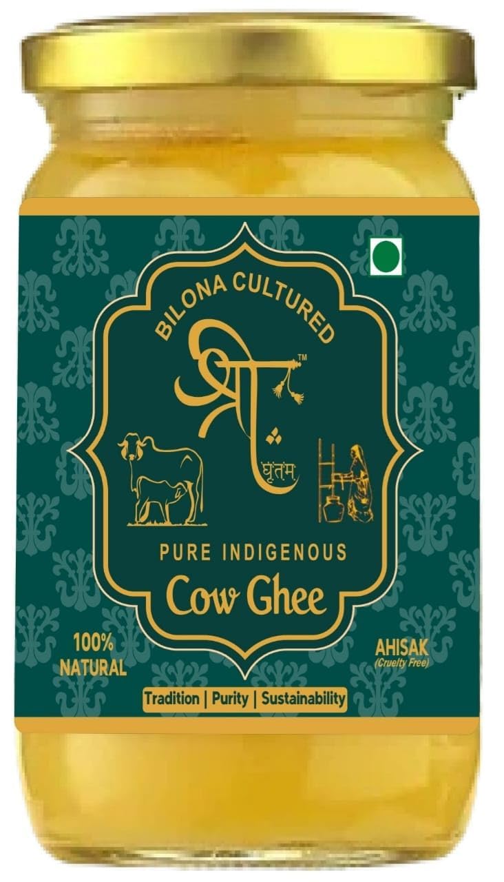 Organic A2 Pure Indigenous Cow Desi Ghee | Traditional and Labor-Intensive Process (Bilona) Cow Desi Ghee - 1000 ml