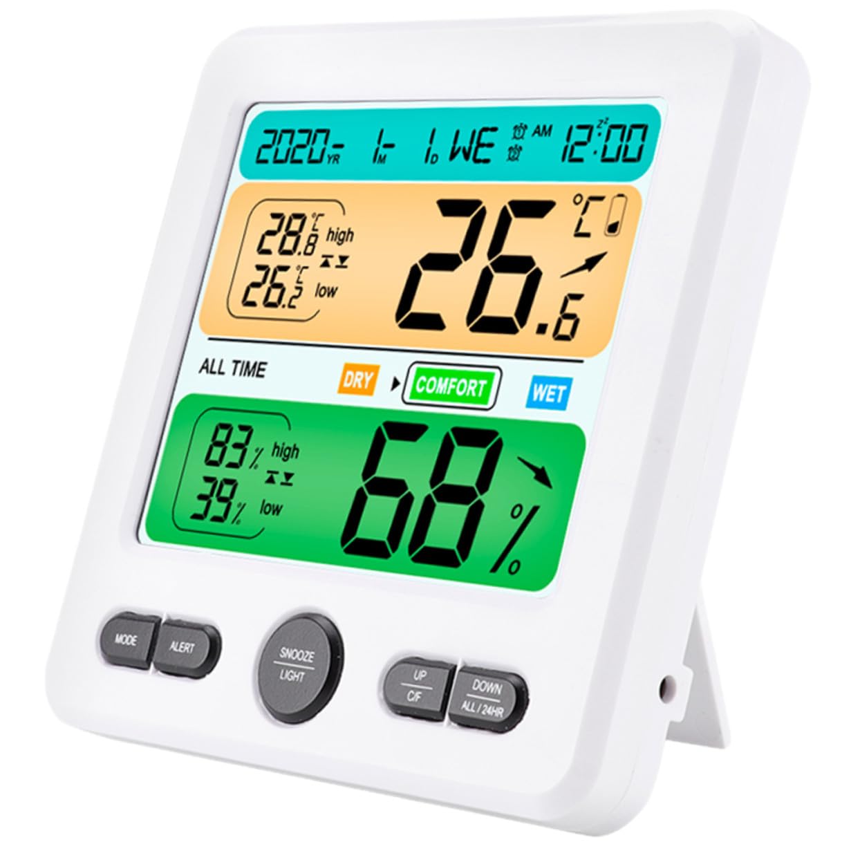Milisten Digitales Innen-thermometer Hygrometer Feuchtigkeitsmesser Für Zuhause Büro Küche Schlafzimmer Mit Großem Display Und Präziser Temperaturanzeige
