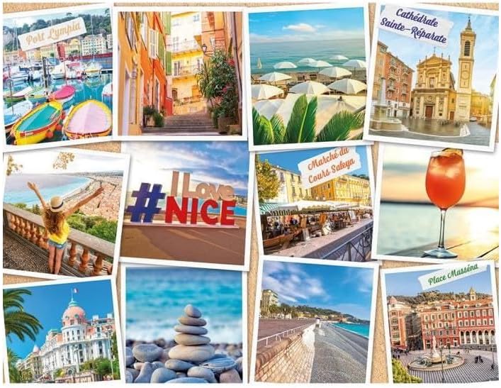 Nathan 12001613 2000-Piece Jigsaw Puzzle Nice, Côte d'Azur for Adults and Children from 14 Years Old and Above
