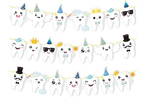 Tooth Party Banner for Dental Birthday Party Decorations
