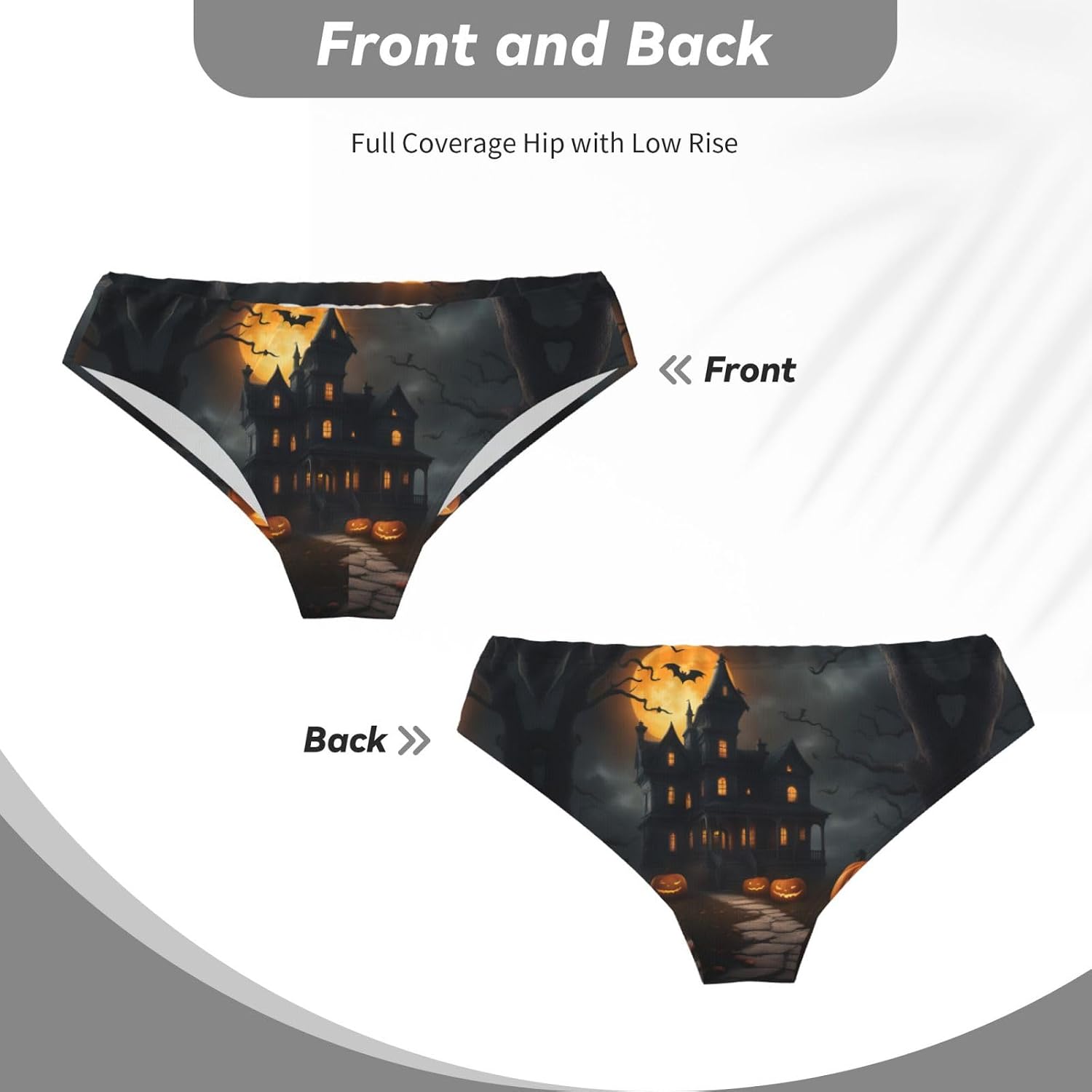Halloween Horror Men'S Underwear Triangle Briefs, Soft Breathable Stretchy Undergarments With Elastic Waistband