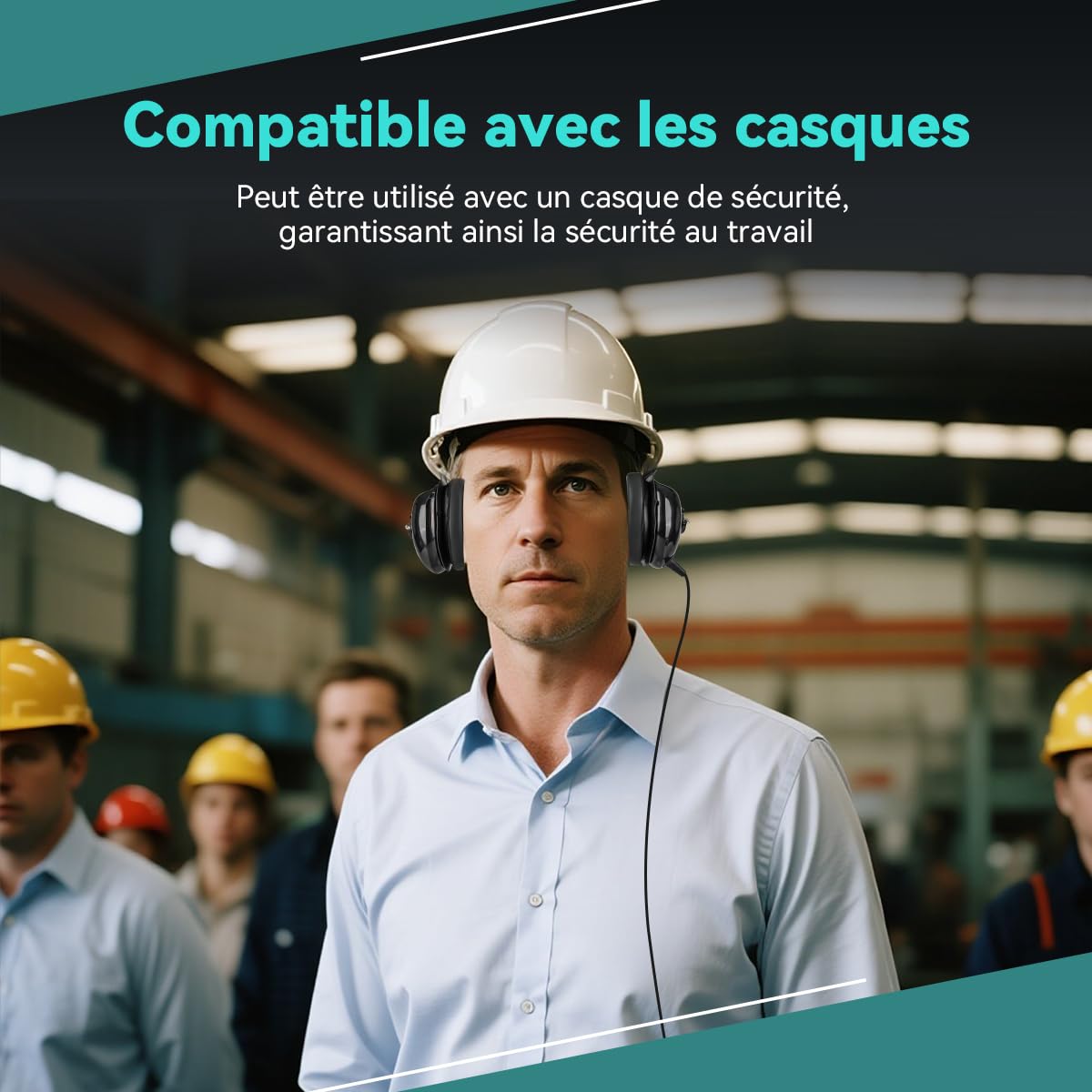 Retekess TT034 Kabelloser Communication Headset, Kabelgebundenes Headset, Einstellbare Größe, 23 dB Rauschunterdrückung, Kompatibel mit Empfänger T130, T130P, T130S, T130U and TT127