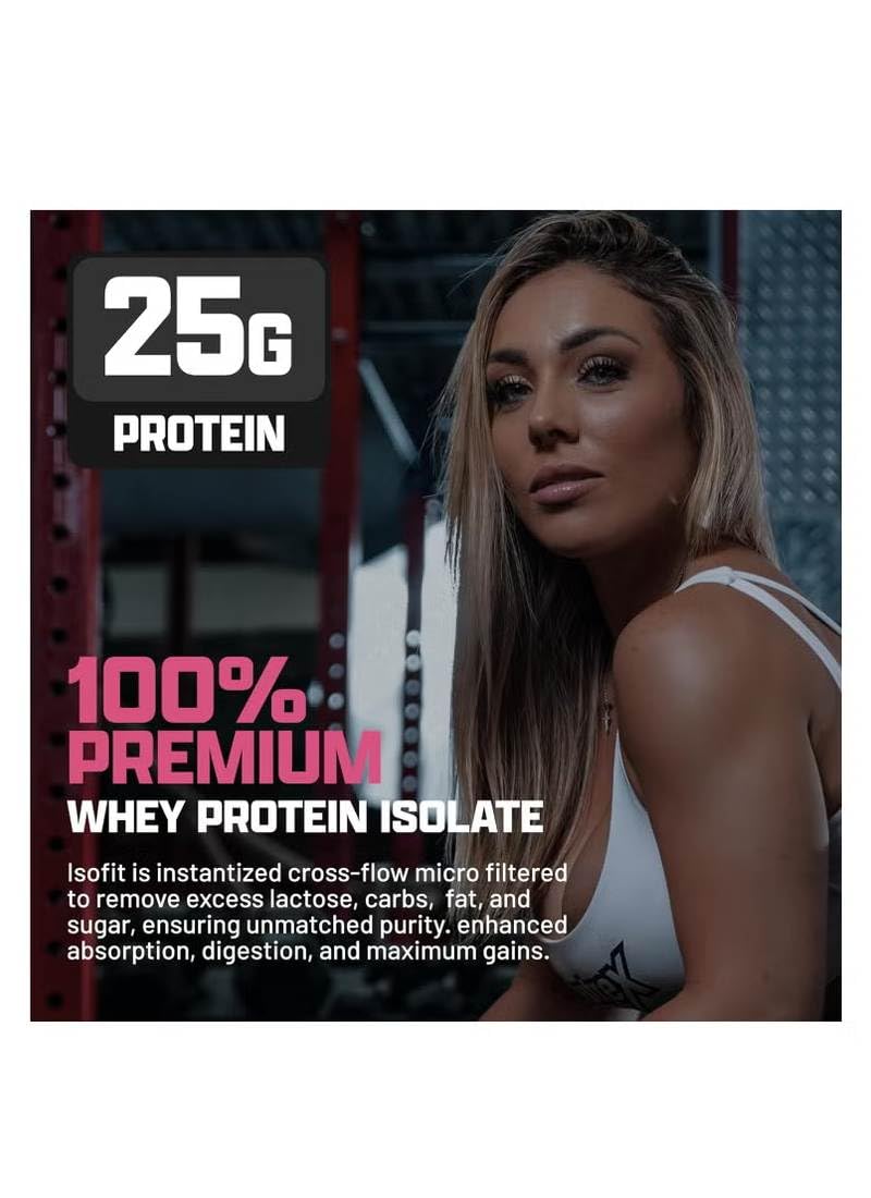 Nutrex Research IsoFit Whey Protein Powder Instantized 100% Whey Protein Isolate (70 Servings, Strawberries & Cream) — Amazon image 3