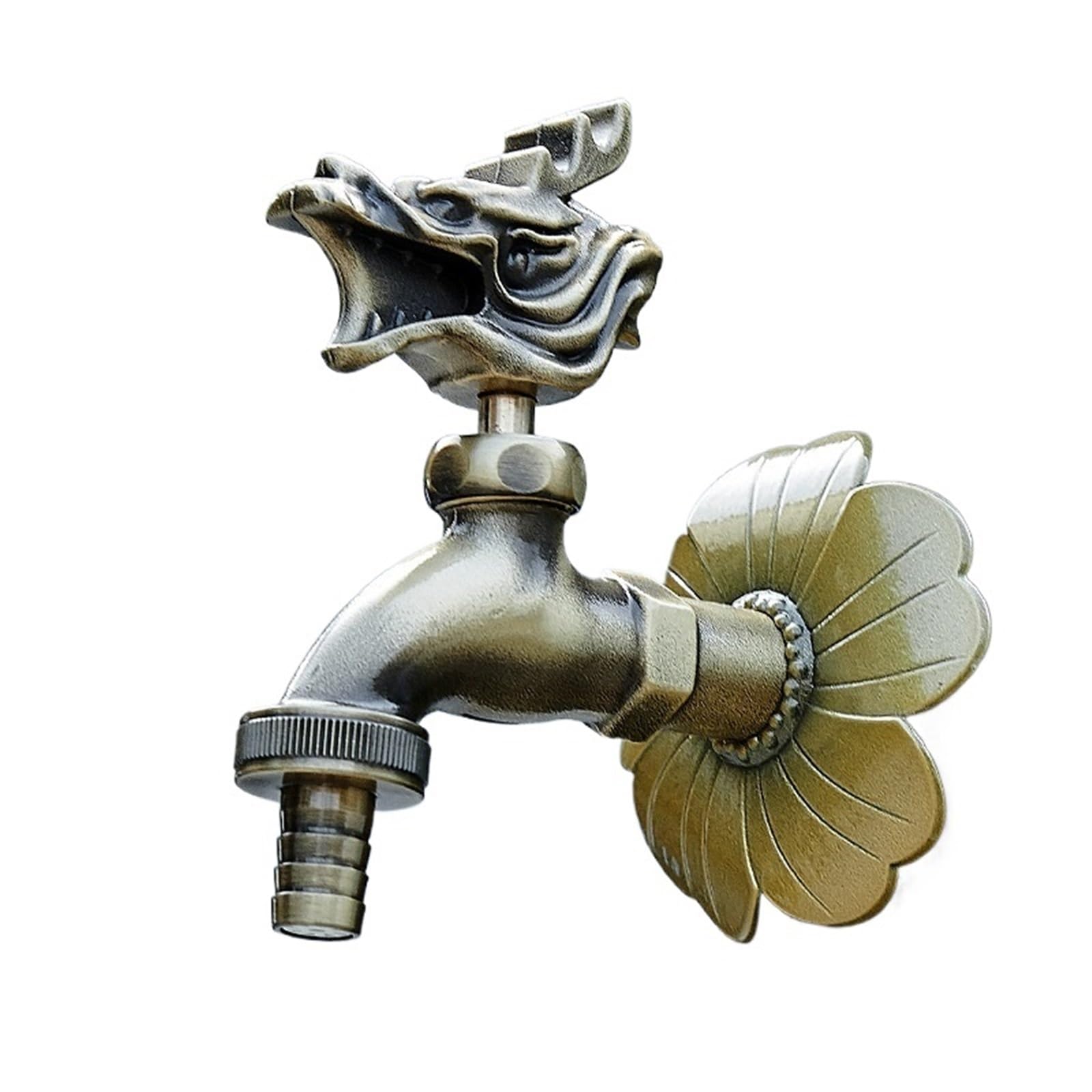 Outside Tap Garden Faucet Decorative Outdoor Faucet Garden Bibcock Tap Bathroom Washing Machine/Mop Carving Faucet(Color 15)