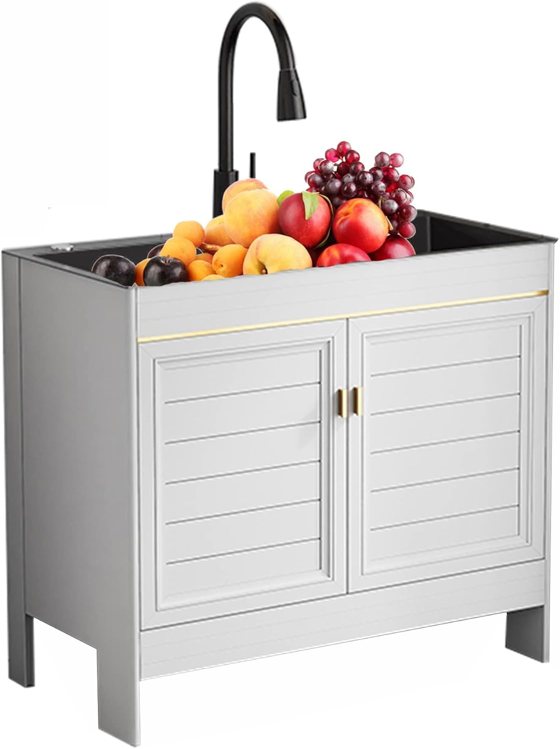 Sink Cabinet with Sink and Tap Sink Single Kitchen Sink Kitchen Sink Gastro Sink Set Sink Base Cabinet Economical Sink Kitchen Sink Single Sink for Bathroom Backyard Si