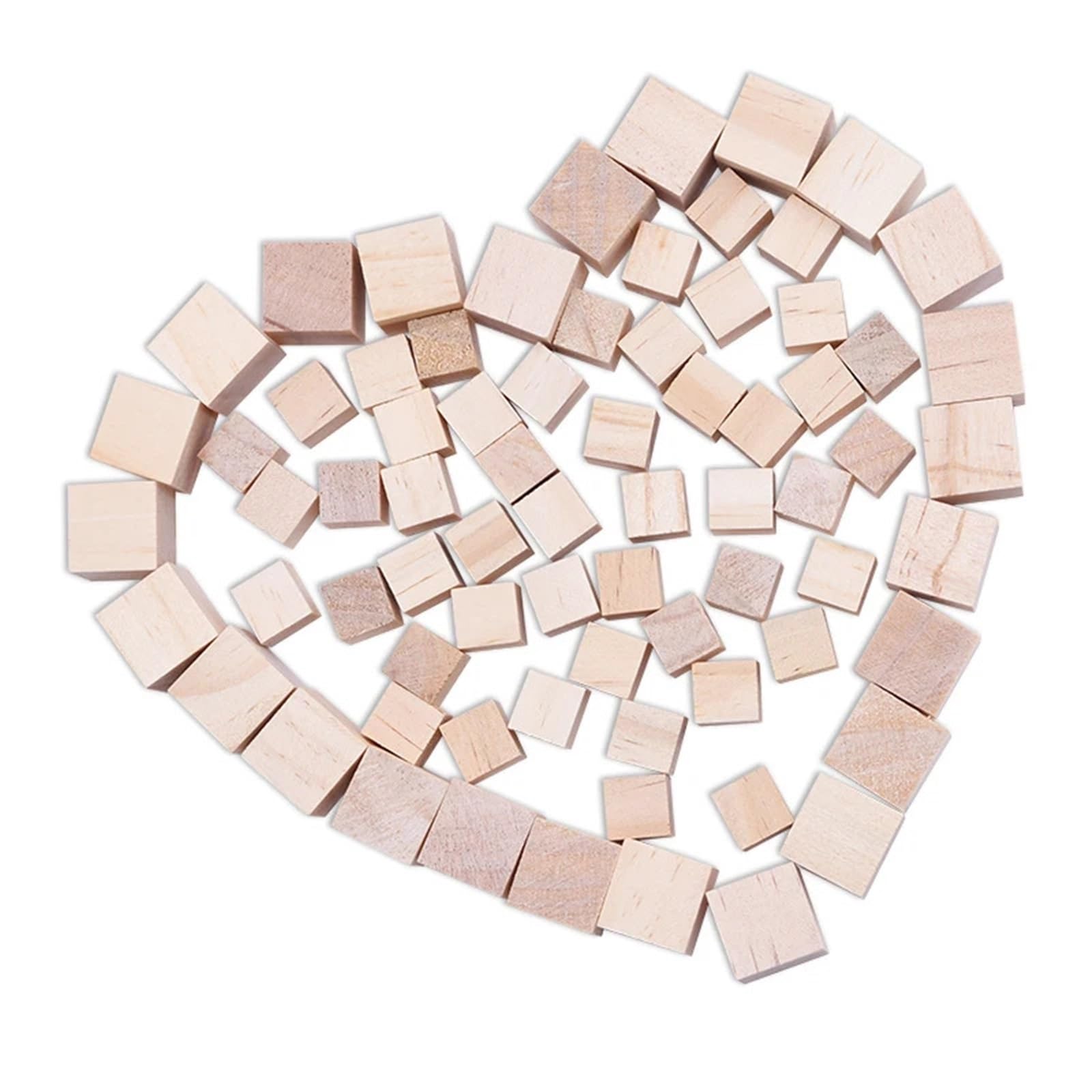 500 piezas de cubos madera 1 cm, bloques cuadrados maciza sin terminar for manualidades, for hacer rompecabezas, modelos construcción