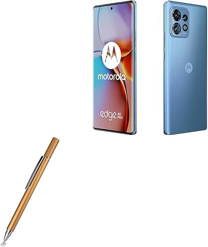 BoxWave Lápiz óptico compatible con Motorola Edge 40 Pro, lápiz capacitivo FineTouch, lápiz capacitivo superpreciso, color dorado champán