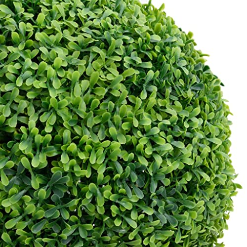 YAFF Artificial Boxwood Plant with Pot Ball Shaped Green 28