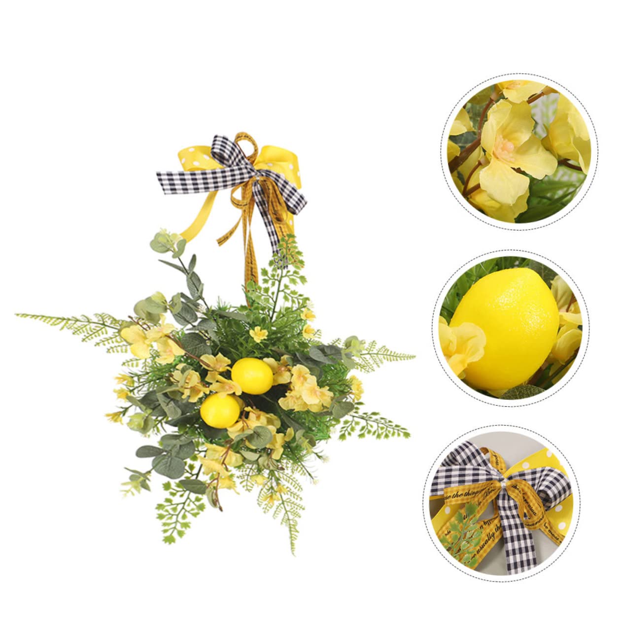 Alipis 2 Pz ghirlanda da parete rotonda Home decor gancio parete decorazioni del mantello fiori finti primaverili arredamento eucalipto artificiale ghirlanda domestica di porta