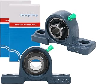 HECHENQICHE 2 Pack UCP204-12 Pillow Block Bearings 3/4" Self-Aligning Chrome Steel Cast Iron Base for Heavy Duty Use