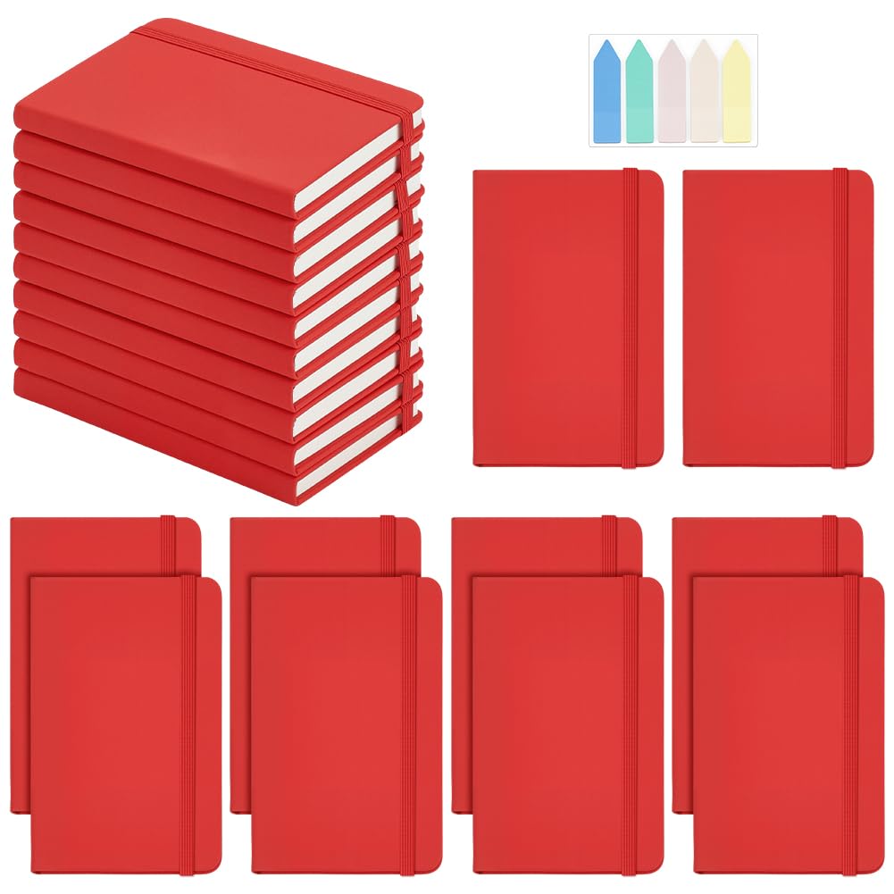 20 confezioni di piccoli quaderni A6 9,3x14,3 cm, grandi quaderni con copertina rigida, piccoli quaderni, mini quaderno, quaderni da tasca, confezione grande con elastico per forniture per