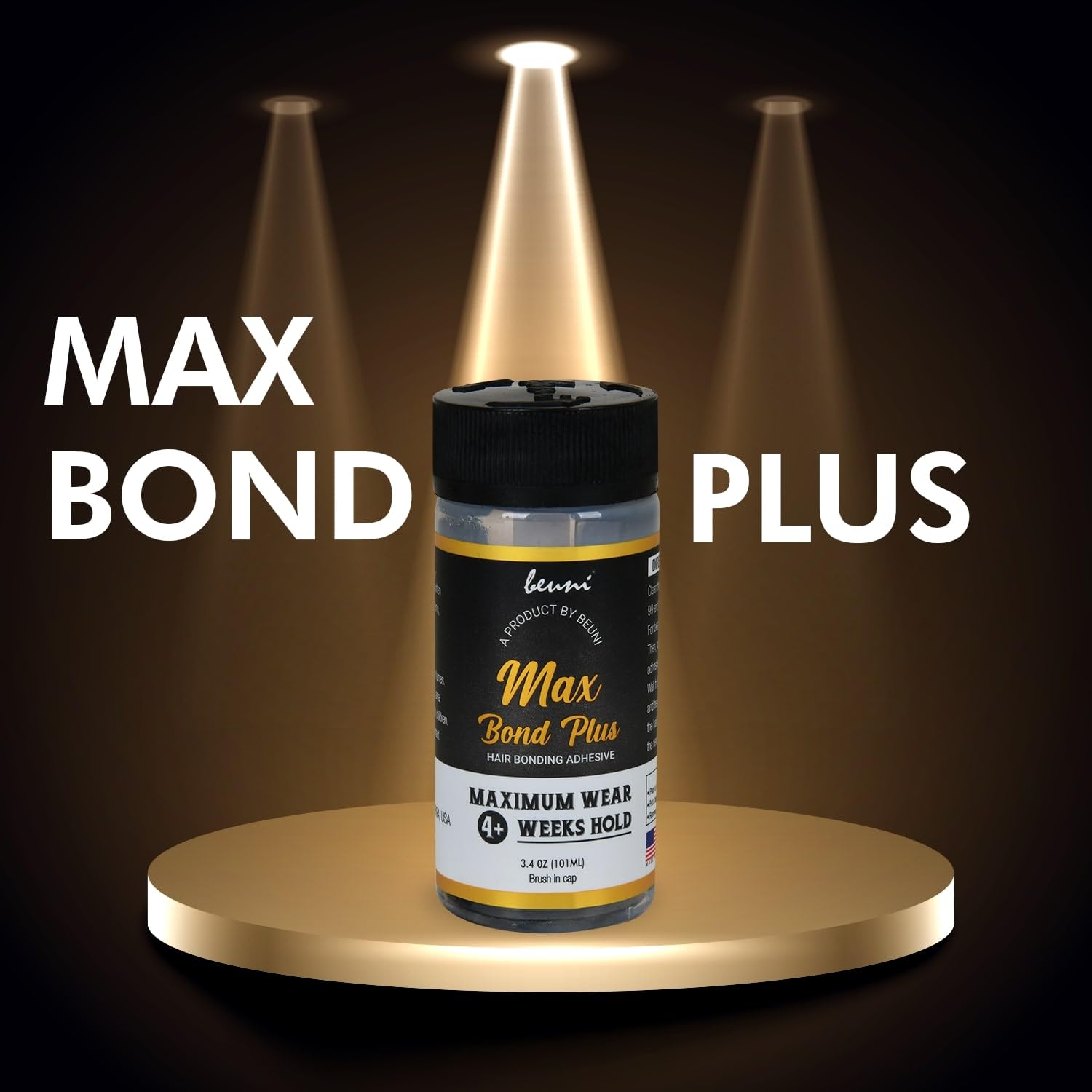 Beuni Max Bond Plus Hair Patch Glue for Men β Ultra Hold Hair Wig Glue Adhesive | Waterproof, Skin Friendly | Up to 4+ Weeks Hold | 20 ml | Pack of 1 4
