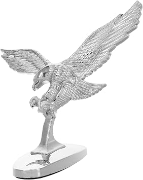 HEALLILY Eagle Car Hood Ornament Metal Auto Front Hood Decoration Universal Ornament for Cars and Trucks 3.34 X 2.51 X 1.10 in Easy Install