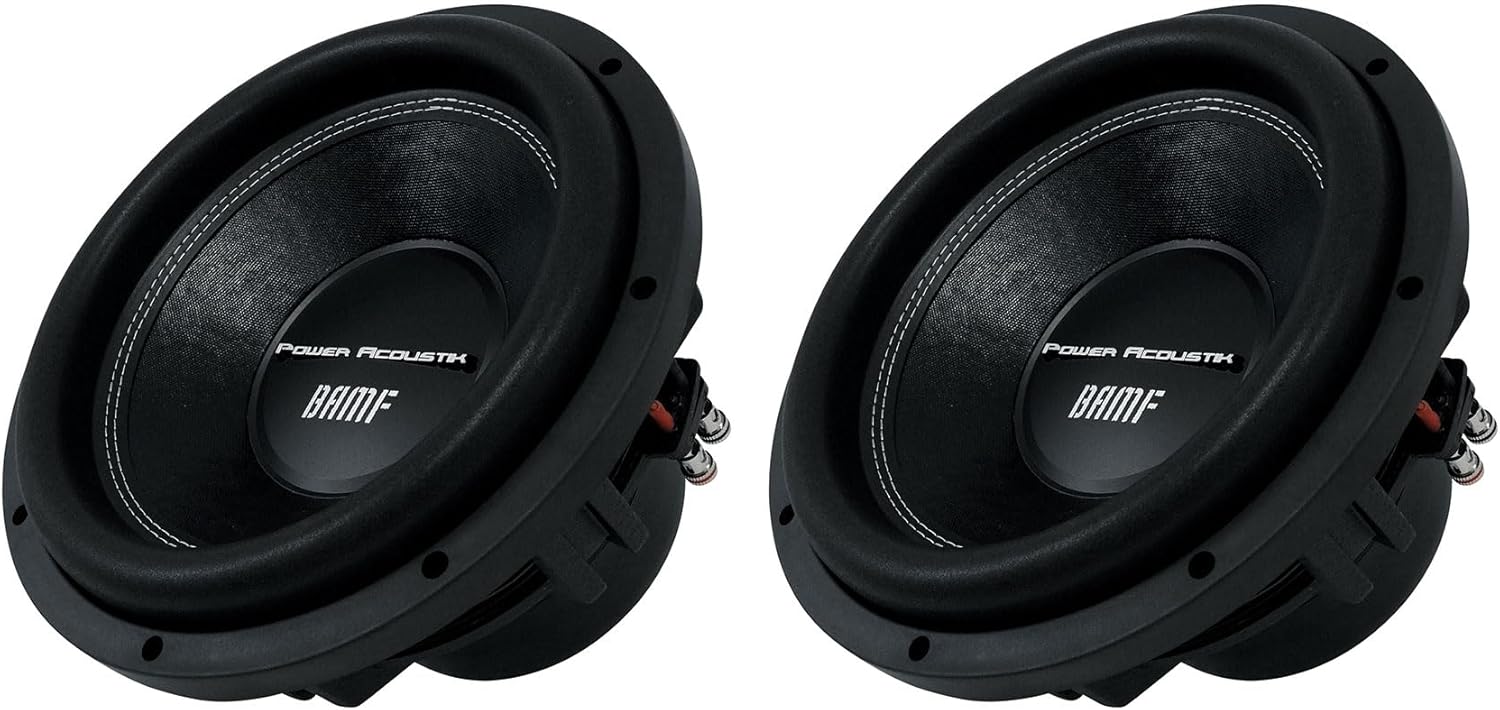 Audiosavings Bundle: (2) Power Acoustik BAMF-122 12" 3500 Watt Car Audio Subwoofer DVC 2-Ohm Sub