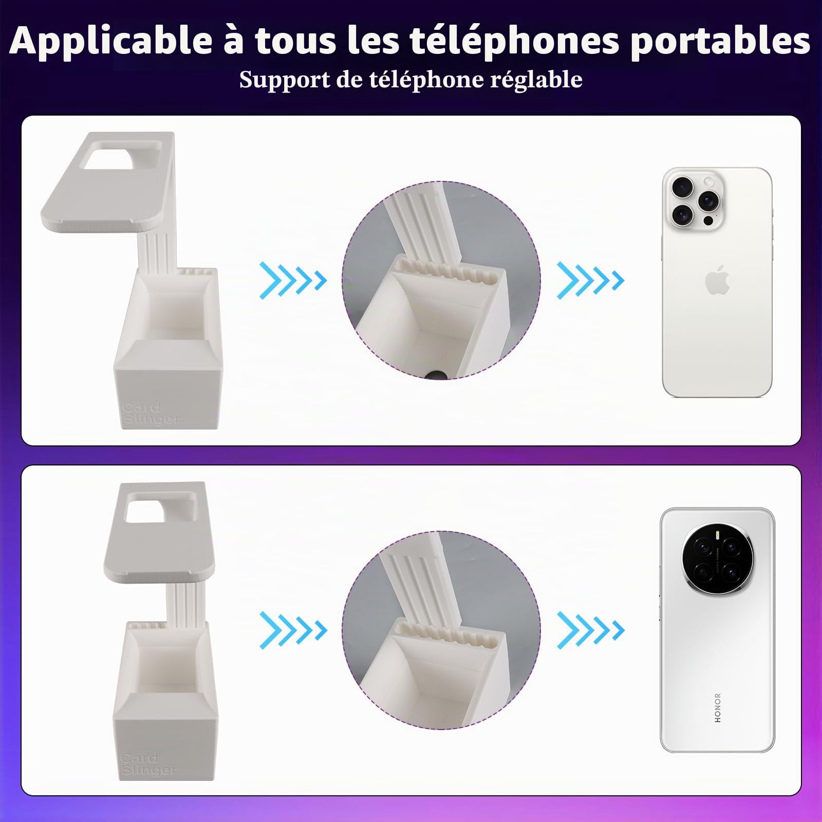 ScanBox pour MTG, TCG Deckbox avec support de téléphone réglable compatible avec ManaBox, convient pour la collection de cartes