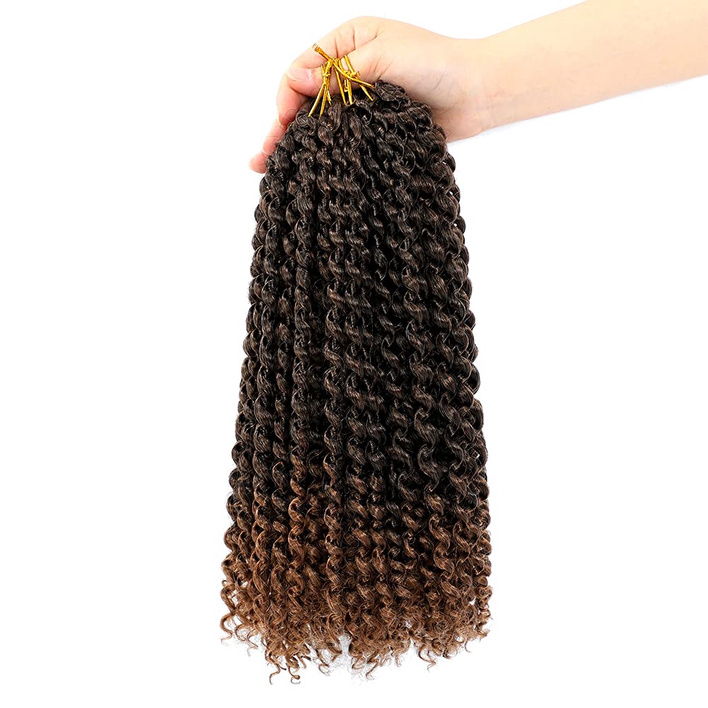 Dansama 7 Packs Passion Twist Hair Water Wave Braiding Hair for Butterfly Style Crochet Braids Bohemian Hair Extensions (12inch (Pack of 7), T1B/30)