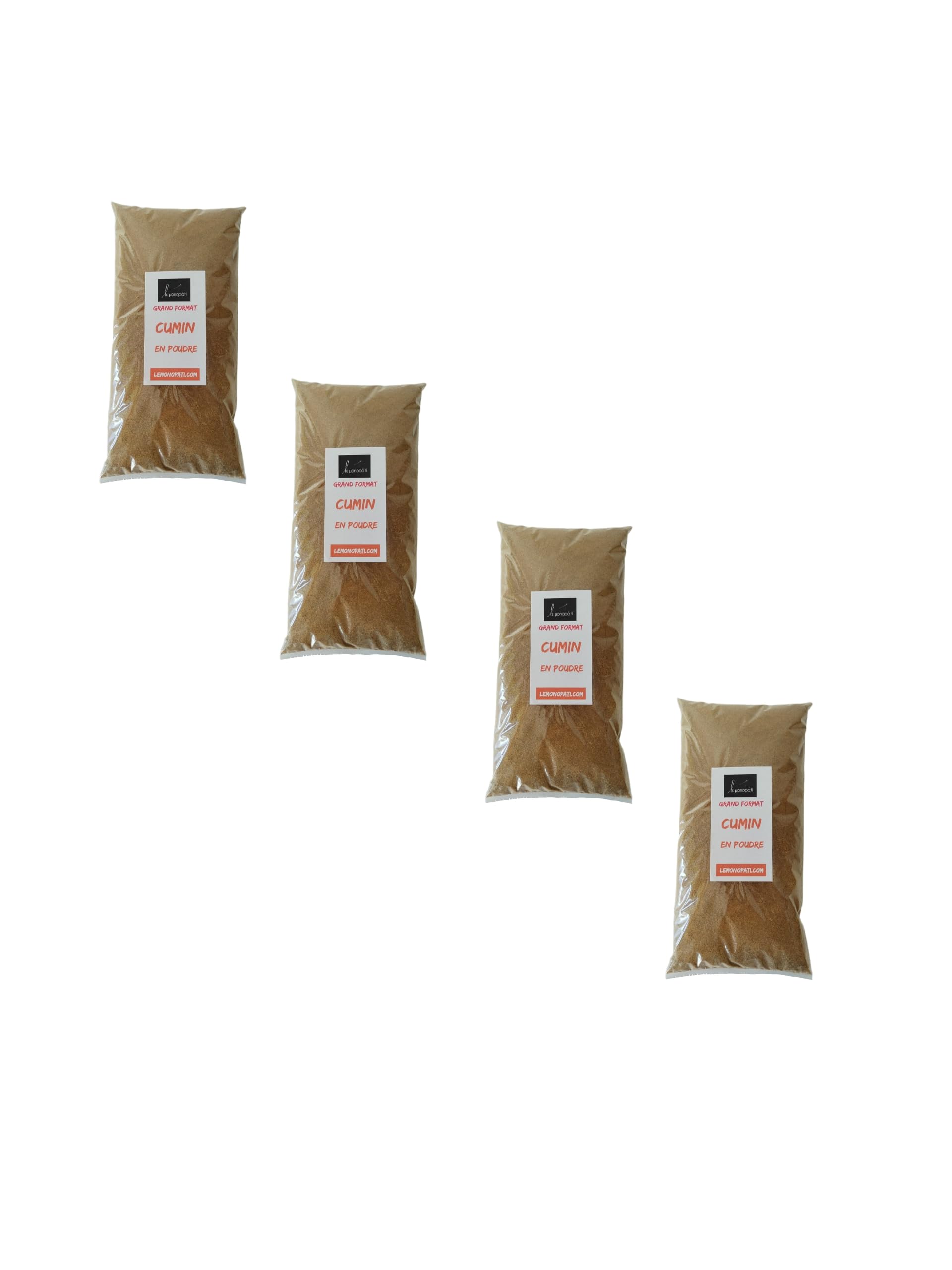 Marque française indépendante | Petite entreprise familiale | Cumin en Poudre 1kg (4x250g) | Le Monopati Grand Format | Cumin Moulu 100% Naturel | Origine Inde