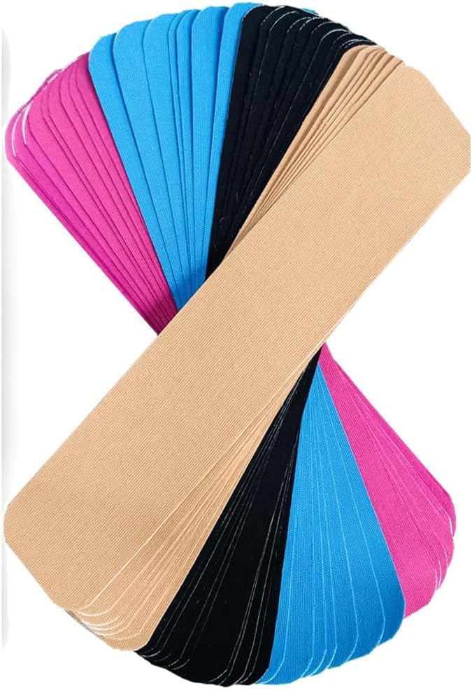 Kinesiology Tape Precut 40 Strips Pro Elastic Athletic Tape for Joints Support & Muscle Pain Relief Hypoallergenic and Waterproof K Tape Perfect for Ankle Knees Running Any Activity