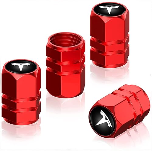 Miniatura 2 de Tapa de rueda de repuesto para Tesla, tapas de neumáticos, tapas de vástago de válvula de aire compatibles con Tesla Modelo 3, Modelo Y, Modelo X,