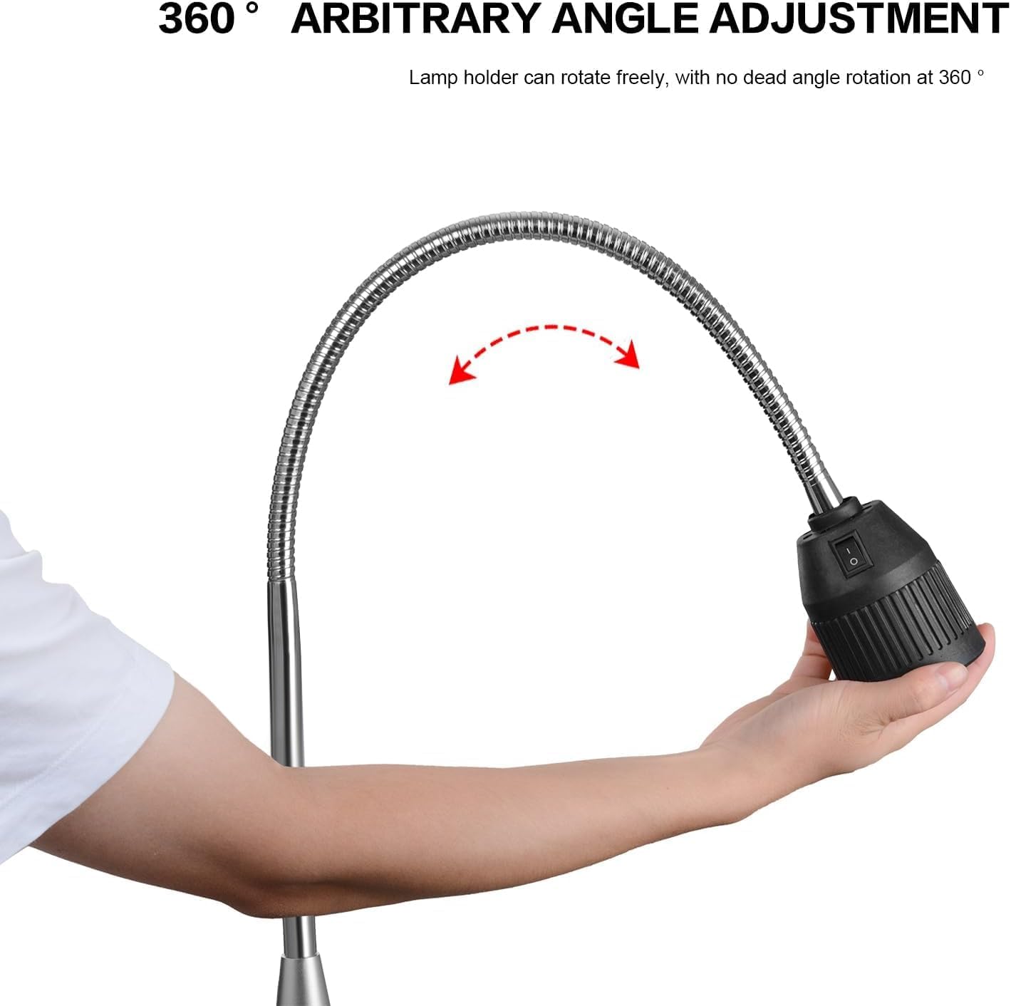 ZGOOD 35W Mobile Floor Lamp Medical Examination Light Flexible Goose-Neck LED Indoor Operating Lamp JD1500