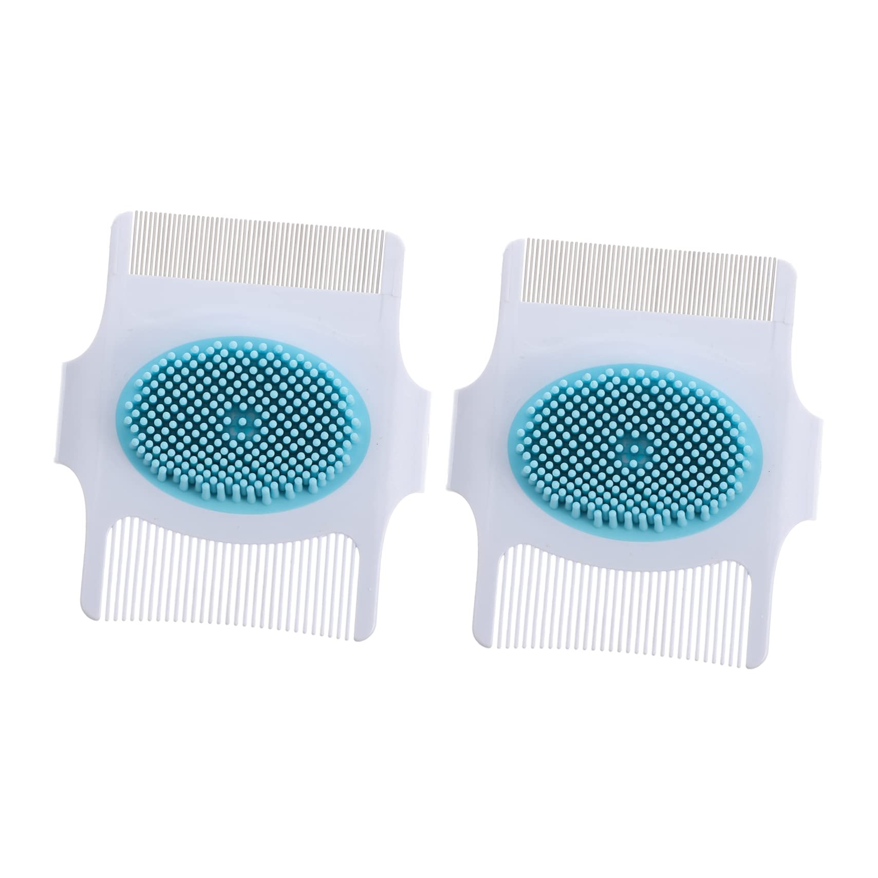 Levemolo Pet Grooming Tools 2pcs Cat Combs for Indoor Cats Self Grooming Brush Defur Comb Brush Ergonomic Lightweight