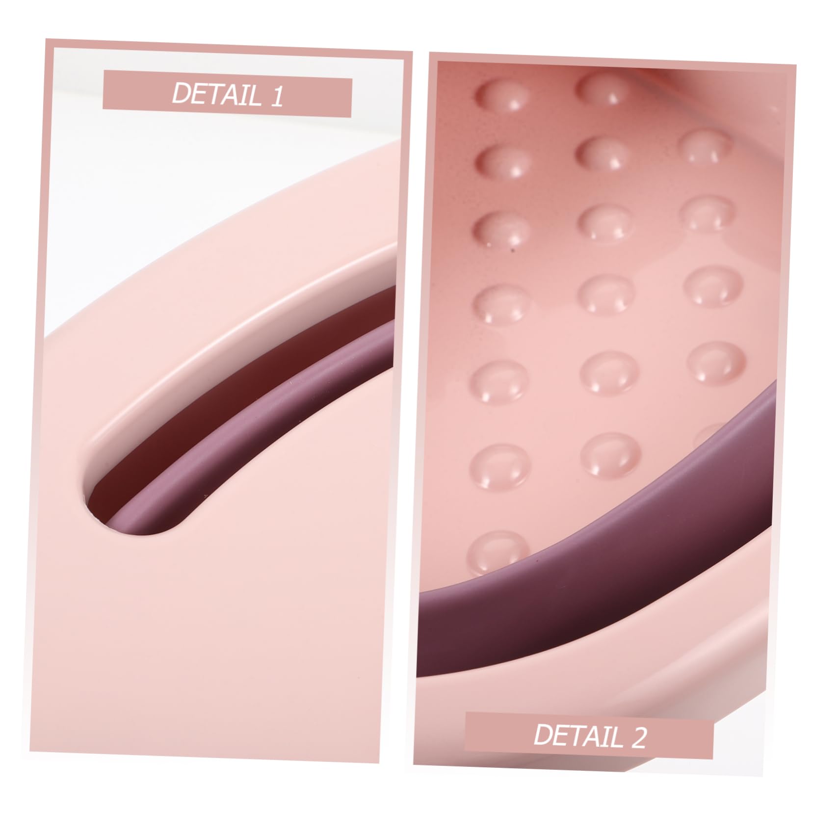 Bacinella Pieghevole per Pediluvio Rosa in Plastica e Silicone | Uso Outdoor e Travel, Funzione Self-service Massage, Aiuta a Rilassare i Piedi