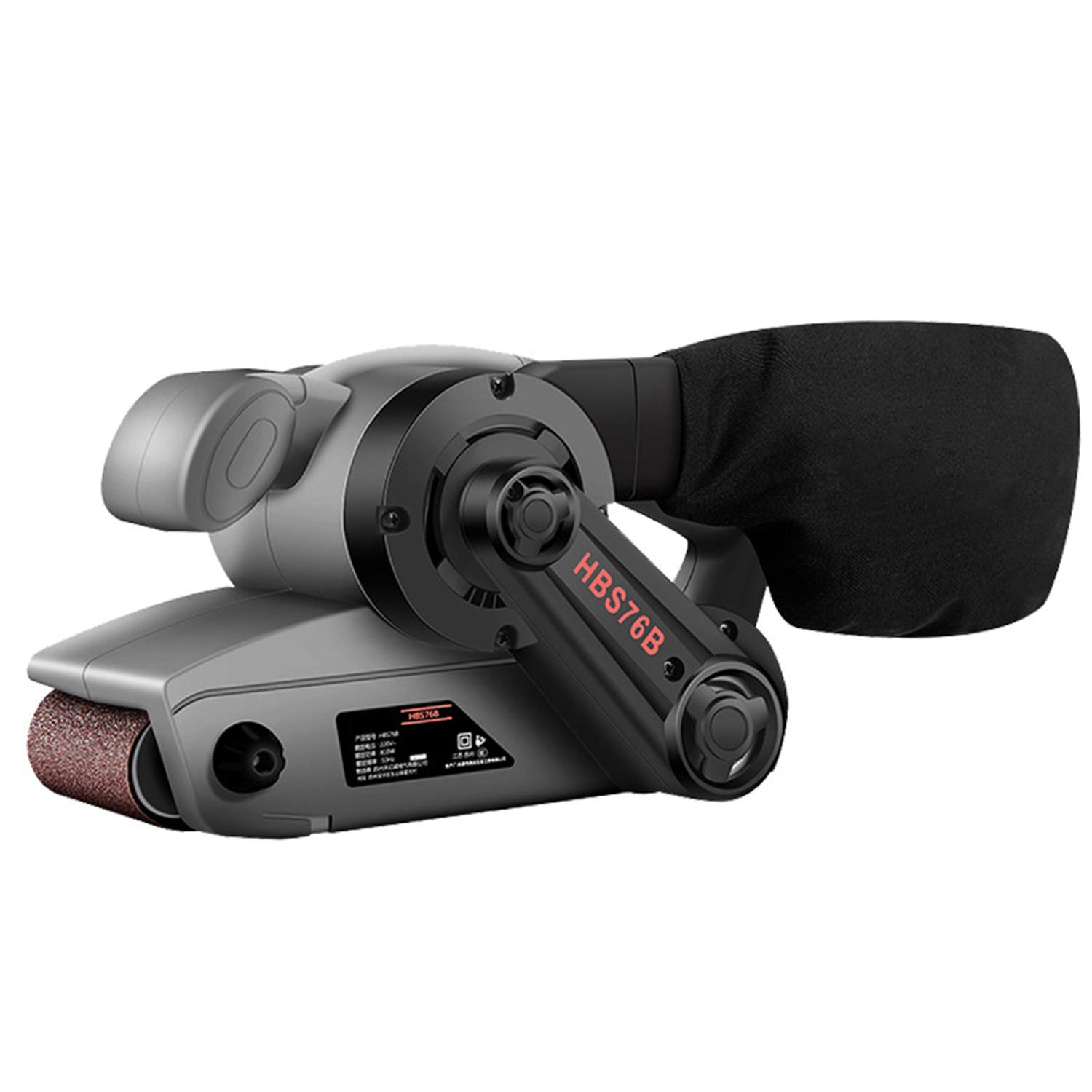 810W Eléctrica Lijadoras de Banda con Bolsa Guardapolvo. 6 Control de Velocidad Variable con Interruptor de Bloqueo Automático