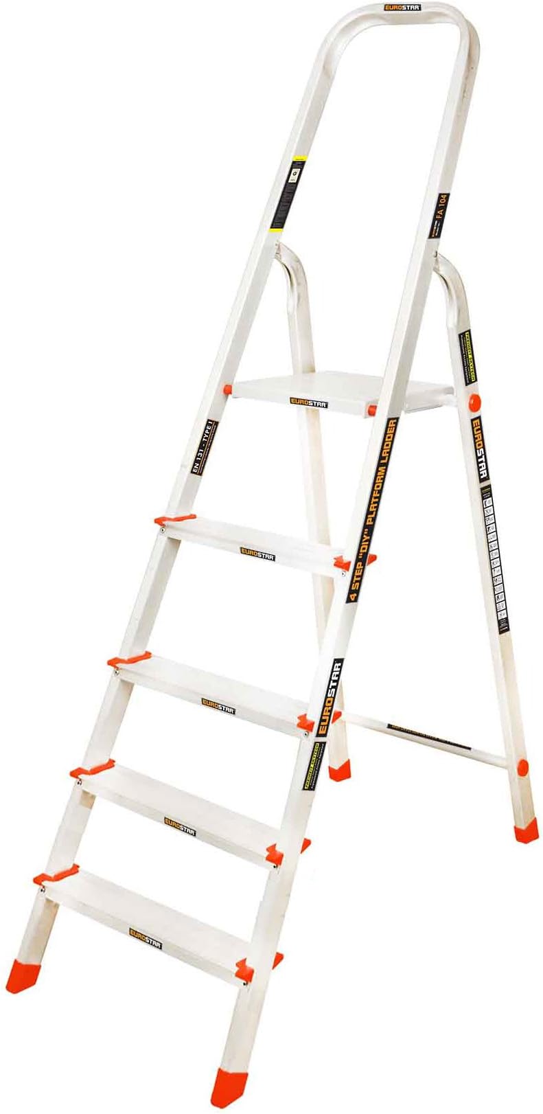 Eurostar 105 Aluminium 4 Step with Platform Ladder (Silver)