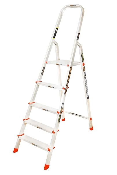 Eurostar 105 Aluminium 4 Step with Platform Ladder (Silver)