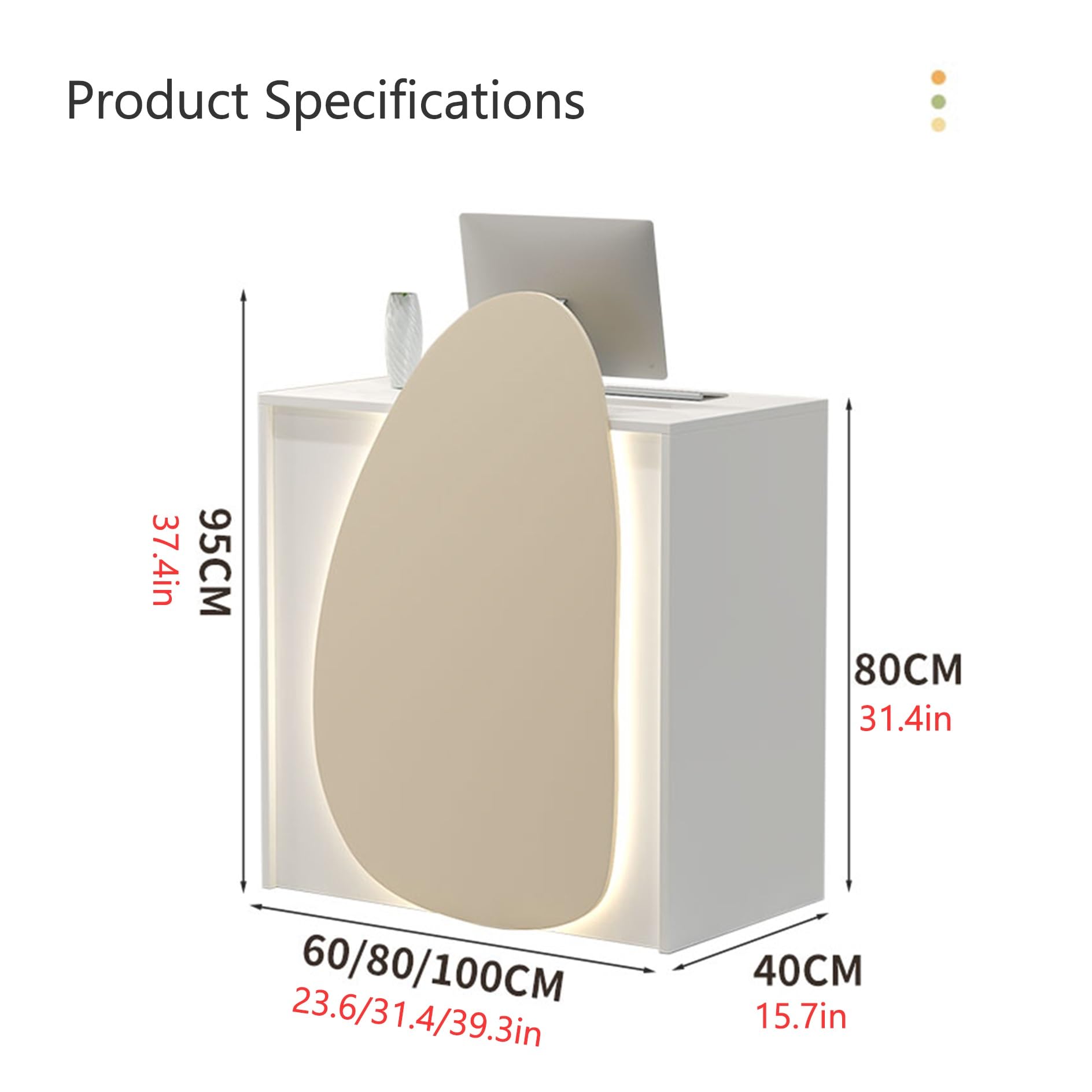 MinimalistDesk con cassetti chiudibili perfetto per negozio e salone di usoElegishCounter versatile ne per le aziende