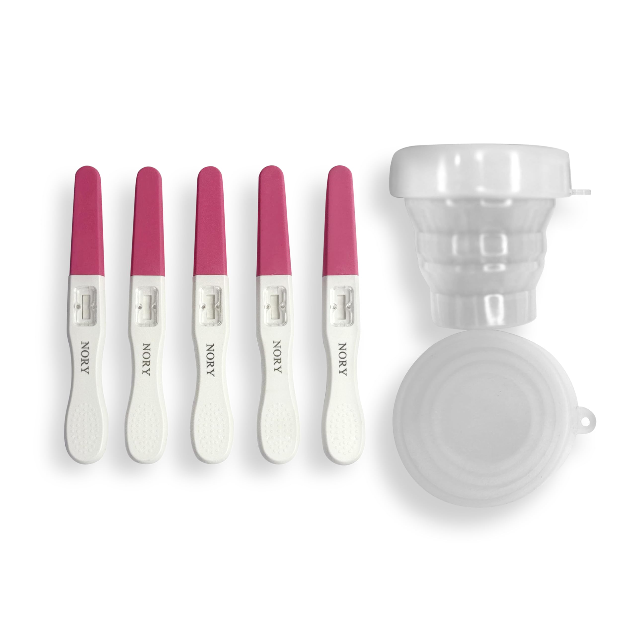 NORY EarlyCheck Pregnancy Test Kit – 5 pregnancy kit (4 Day Sooner) with urine container – Ultra-Sensitive Detection at 10 mIU/mL – Results in Under 1 Minute – Detects Pregnancy 4 Days Early - Image 2 thumbnail