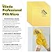 Vileda Professional | PVA Microfiber Cloth | All Purpose Cleaning Shammy | Shiny Streakfree Results | Synthetic Chamois Towel | Ideal for Hard Surfaces | Smooth Absorbent Materials | 5 Pack | Yellow