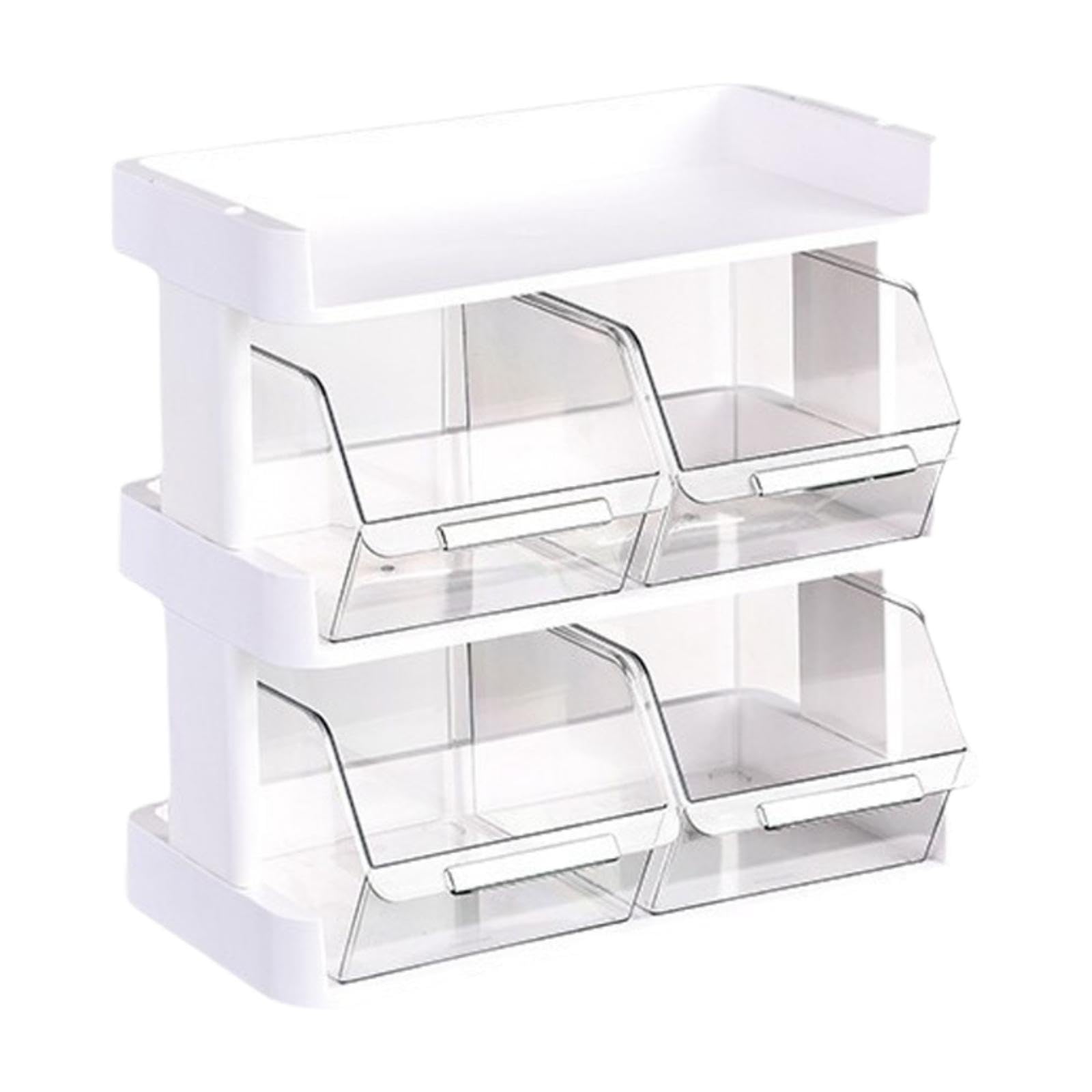 Pixzcsa Tea Bag Organizer Efficiently Holds Coffee Pod And Tea Sweeteners While Maximizing Kitchen Cabinet Space Coffee Sweeteners Sugar Packets Divided, 3 Tier